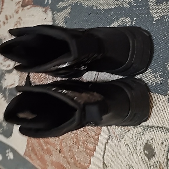 Bebe quilted boots black logo pocket lace up new - Picture 5 of 8